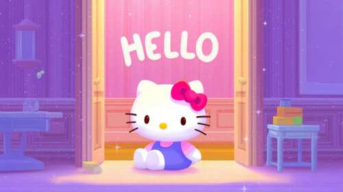 An aesthetic and colorful pastel-toned illustration of the Sanrio character Hello... pictures for wallpaper