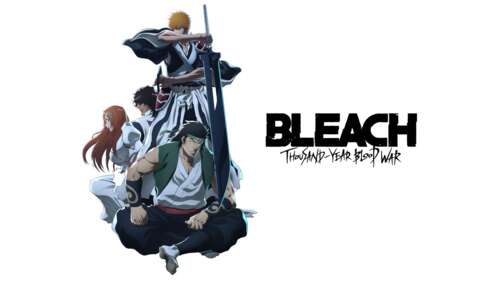 Ichigo Kurosaki from the anime series Bleach: Thousand-Year Blood War against a white... wallpaper download