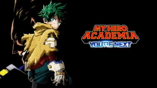Izuku Midoriya from My Hero Academia against a dark black background. computer backgrounds