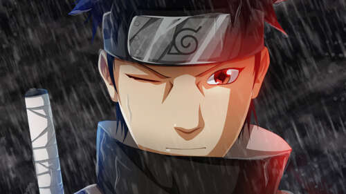 Intricate red and black pattern of the Mangekyo Sharingan from the Naruto anime. free wallpaper