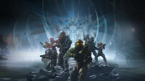 A high-detail cinematic key art featuring Master Chief from the video game Halo 5:... wallpaper for laptop download