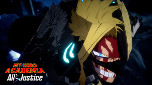 Izuku Midoriya from My Hero Academia in a dynamic action pose for the game concept... free desktop wallpaper