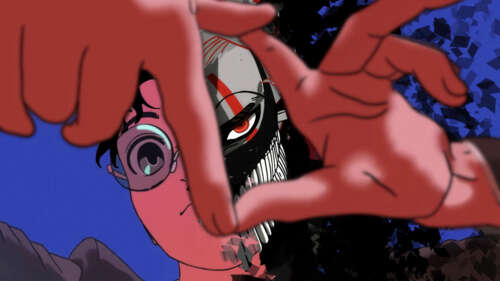 Okarun (Ken Takakura) and Turbo Granny from the Dandadan manga and anime wallpaper images