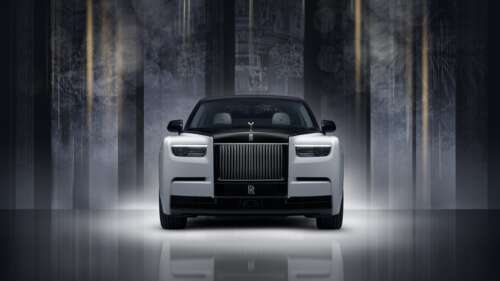 A high-resolution, detailed view of the 2025 Rolls-Royce Phantom Centenary, showcasing... free wallpaper