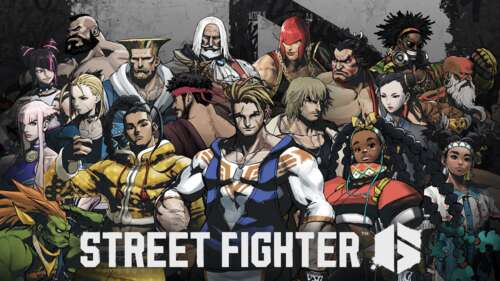 Ryu from Street Fighter 6 posing in a dramatic martial arts stance against a stylized,... free hd wallpapers
