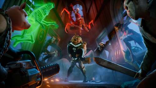 A modern, highly detailed depiction of Scooby-Doo in a futuristic 2025 video game... free desktop wallpaper
