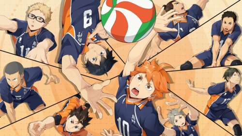 A cinematic ultrawide shot of Shoyo Hinata from the anime Haikyuu!! wallpaper for laptop download