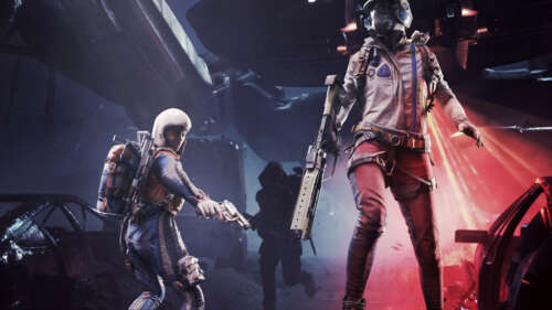 A character from ARC Raiders wearing futuristic combat armor and tactical gear in... wallpaper photo gallery download