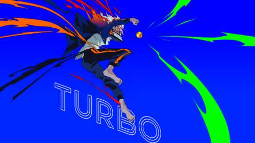 A blue aesthetic depiction of the character Turbo Granny from the manga and anime... free hd wallpapers