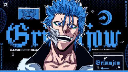 A high-detail 5K cinematic portrait of Ulquiorra Cifer from Bleach in a blue and... wallpaper