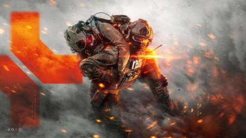 A tactical Support class soldier from Battlefield 6 wearing heavy military gear and... pictures for wallpaper