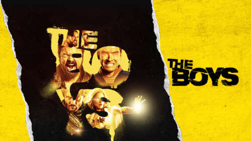 Karl Urban as Billy Butcher in a stylized poster for The Boys TV series. wallpaper
