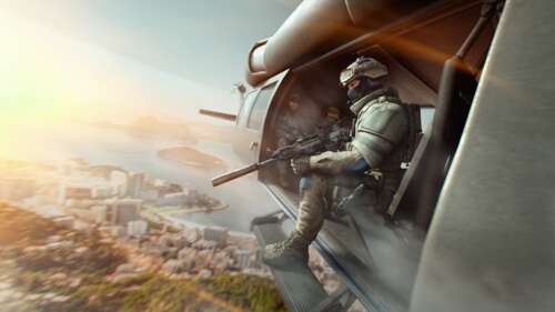 A futuristic cybernetic warrior in glowing neon-accented armor, designed as key art... free hd wallpapers