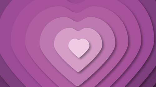 A collection of various sized purple hearts floating on a dark purple gradient background,... free hd wallpapers