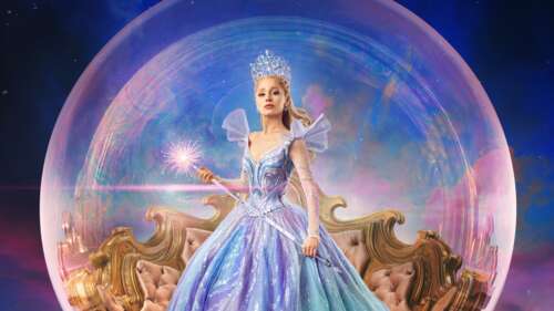 Glinda the Good Witch surrounded by magical, iridescent bubbles, inspired by the... desktop wallpaper