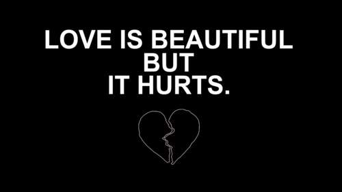 A minimalist illustration of a broken heart on a stark black background, symbolizing... wallpaper