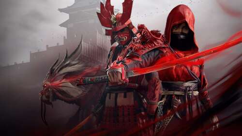 A cinematic portrayal of Naoe and Yasuke from Assassin's Creed Shadows featuring... free hd wallpapers