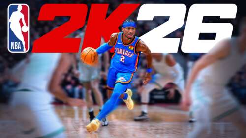 Shai Gilgeous-Alexander of the Oklahoma City Thunder featured in NBA 2K26 style key... free wallpaper