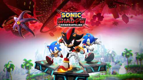 Sonic the Hedgehog and Shadow the Hydrogen side-by-side in a dynamic game poster... high definition wallpaper