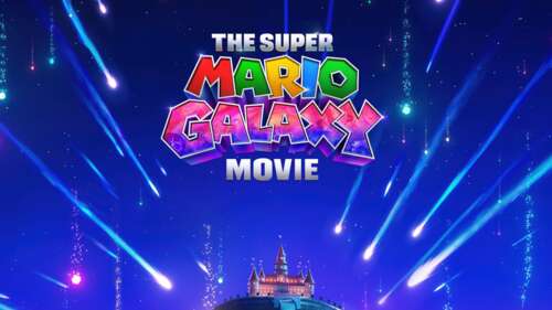Official movie poster for The Super Mario Galaxy Movie featuring Mario and Rosalina... wallpaper