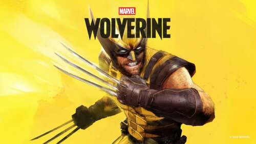 Wolverine from Marvel's Wolverine character art against a bright yellow background... desktop wallpaper