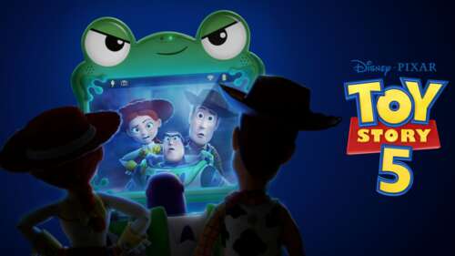 Woody and Buzz Lightyear from Toy Story sitting peacefully on a large green lilypad... free desktop wallpaper