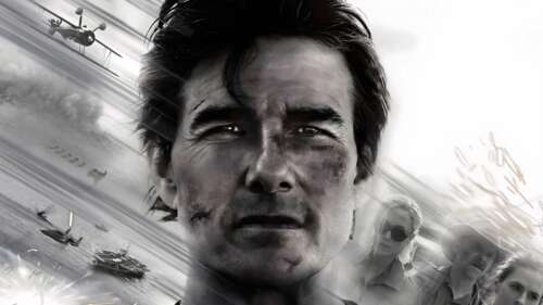 Monochrome key art featuring Ethan Hunt from Mission: Impossible - The Final Reckoning wallpaper