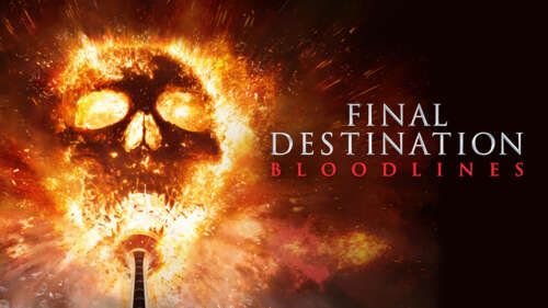 A dark and cinematic movie poster for the upcoming horror film Final Destination:... wallpaper