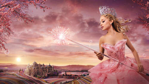 Glinda the Good Witch from the movie Wicked wearing a flowing, magical pink dress... wallpaper photo gallery download