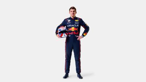 A professional studio portrait of Max Verstappen, the Red Bull Racing driver, on... background images hd