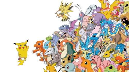 A high-definition character poster of Pikachu from the Pokémon series. free background images