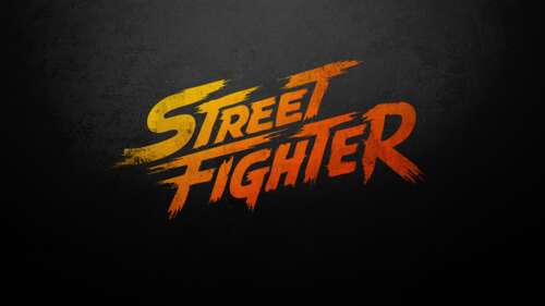 Cinematic Street Fighter 2026 movie logo featuring bold typography on a dark, high-definition...