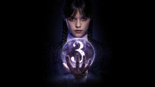 Jenna Ortega as Wednesday Addams in a dark, moody setting wallpaper photo gallery download