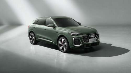 A detailed, high-resolution shot of the 2025 Audi Q5 luxury SUV, highlighting its... free background