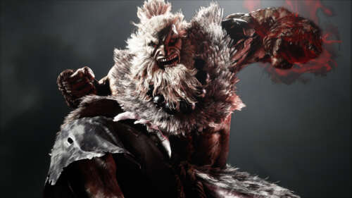 A powerful portrait of Akuma from Street Fighter 6 featuring his dark energy and... wallpaper