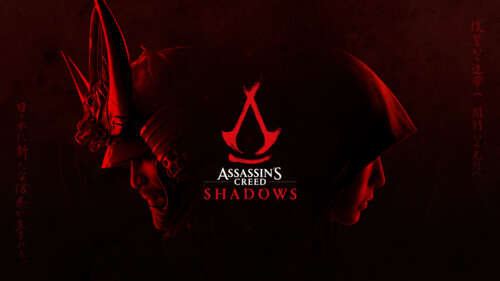 Cinematic game art of Naoe and Yasuke from Assassin's Creed Shadows set in feudal... high definition wallpaper