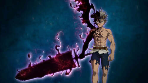 A fierce and determined Asta from Black Clover prepared for battle high definition wallpaper