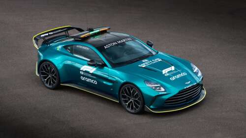 A high-performance Aston Martin Vantage S configured as an F1 Safety Car on a racing... free hd wallpapers