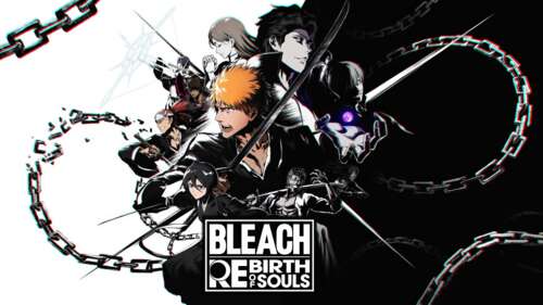 Black and white cinematic key art featuring Ichigo Kurosaki, Rukia Kuchiki, and Sosuke... wallpaper photo gallery download