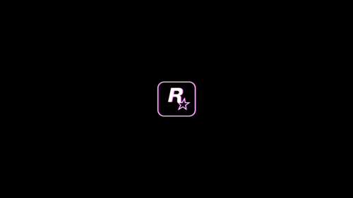 Official-style Grand Theft Auto VI logo on a black background free desktop wallpaper