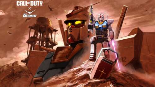 A gritty, battle-damaged RX-78-2 Gundam from Mobile Suit Gundam in a realistic military...