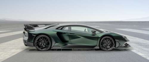 A high-performance Mansory Cabrera Lamborghini Aventador SVJ with custom aerodynamic... UWUHD free desktop wallpaper
