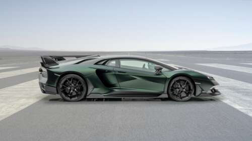 A high-performance Mansory Cabrera Lamborghini Aventador SVJ with custom aerodynamic... 8K wallpaper download