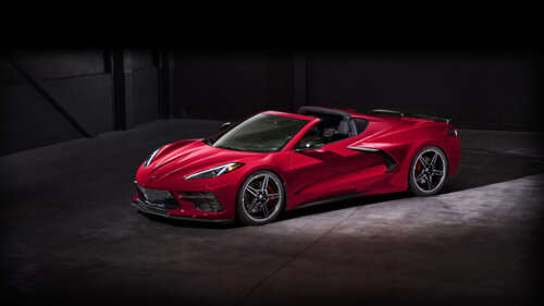 A high-performance Chevrolet Corvette C18 sports car showcasing its aerodynamic design. 4K (Ultra HD) pictures for wallpaper