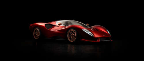 A detailed view of the De Tomaso P72 supercar, showcasing its unique aerodynamic... UWUHD wallpaper for laptop download