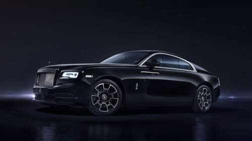 A luxurious black Rolls-Royce Wraith vehicle. 8K free background images