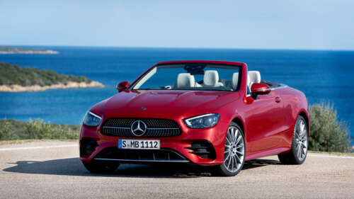 A luxury Mercedes-Benz E 450 Cabriolet convertible car in a professional setting. free hd wallpapers