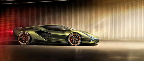 A high-performance emerald green Lamborghini Sián FKP 37 supercar parked prominently. wallpaper download