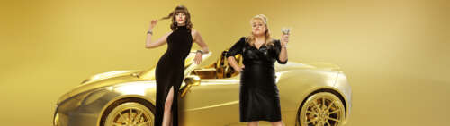 Rebel Wilson as Isabelle La Coquette and Anne Hathaway as Chroma from the movie The... wallpaper