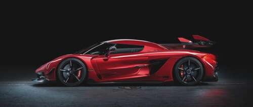 A high-performance Koenigsegg Jesko supercar featuring its iconic aerodynamic body... UWUHD desktop wallpaper